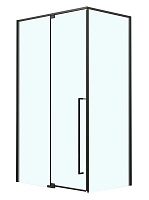 Azario Душевой уголок Male 120/80 стекло прозрачное профиль матовый черный